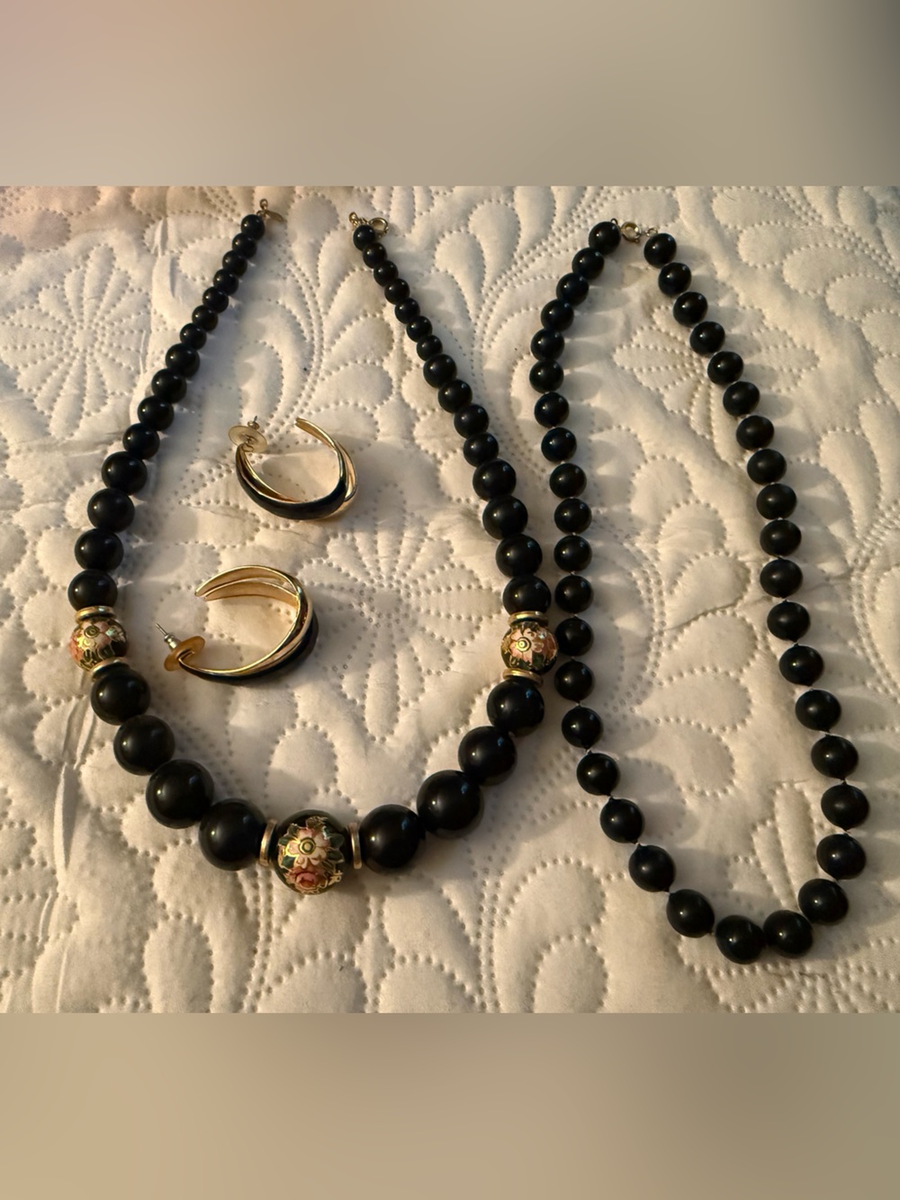 Vintage Painted Necklace set